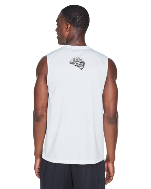 Performance Sleeveless Men's Tank - White - Image 5
